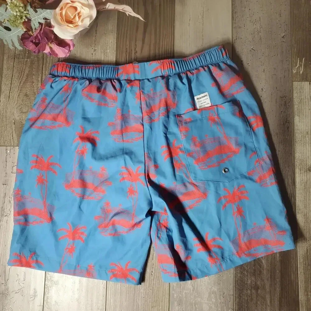 Mosmann Australia Men's Palm Tree Board Shorts Swim Trunks Size Large NWOT